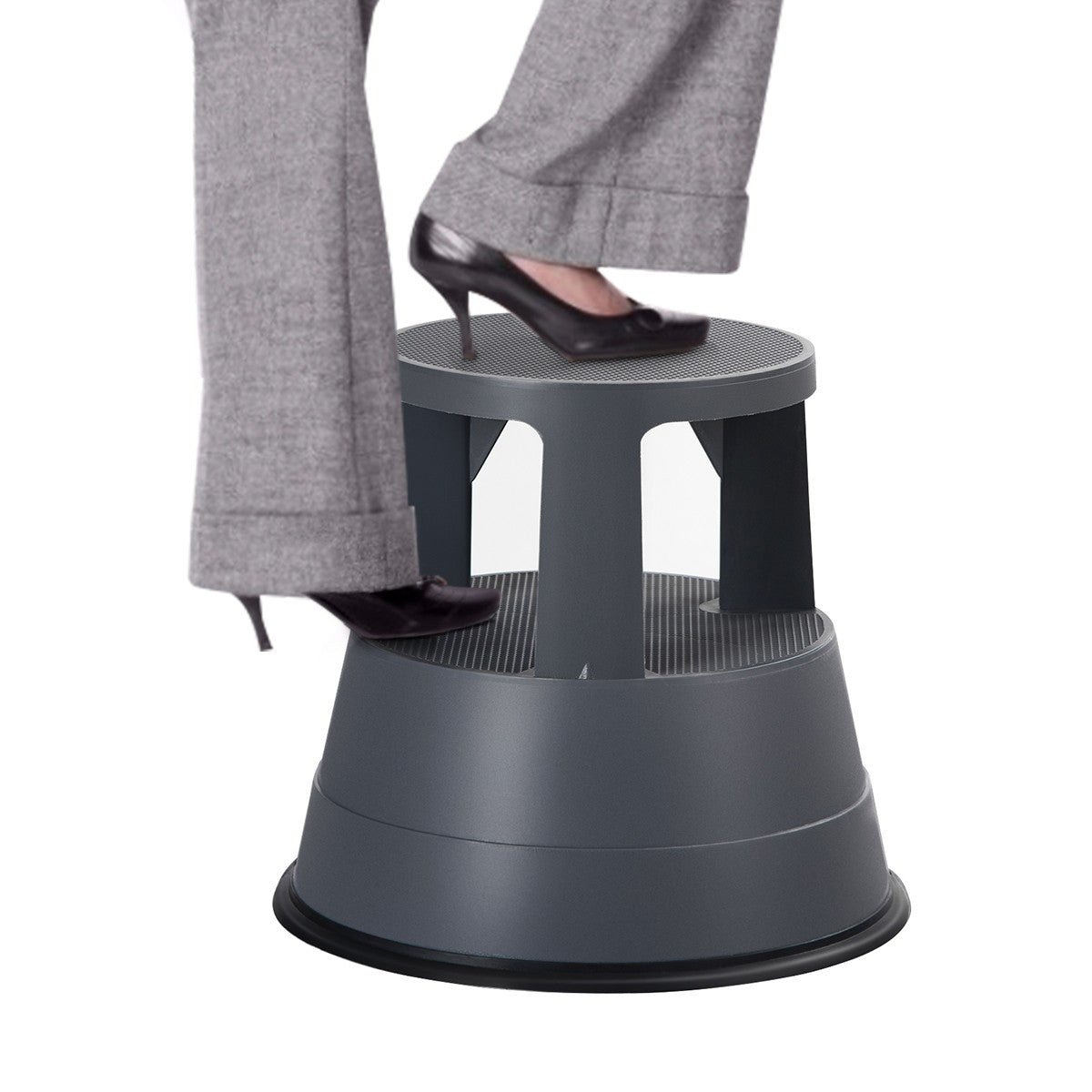 Rolling Step Stool Kick Stool Ladder w/Non-Slip Platform Casters - Image 3