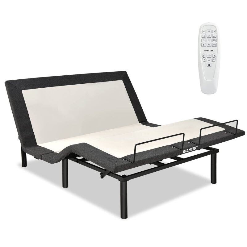 Zero Gravity Electric Adjustable Bed w/ Head and Foot Incline, Vibration Massage