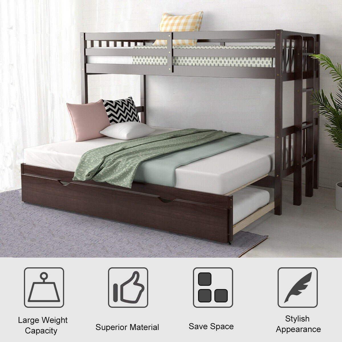 Twin Over Pull-Out Bunk Bed with Trundle - Image 9