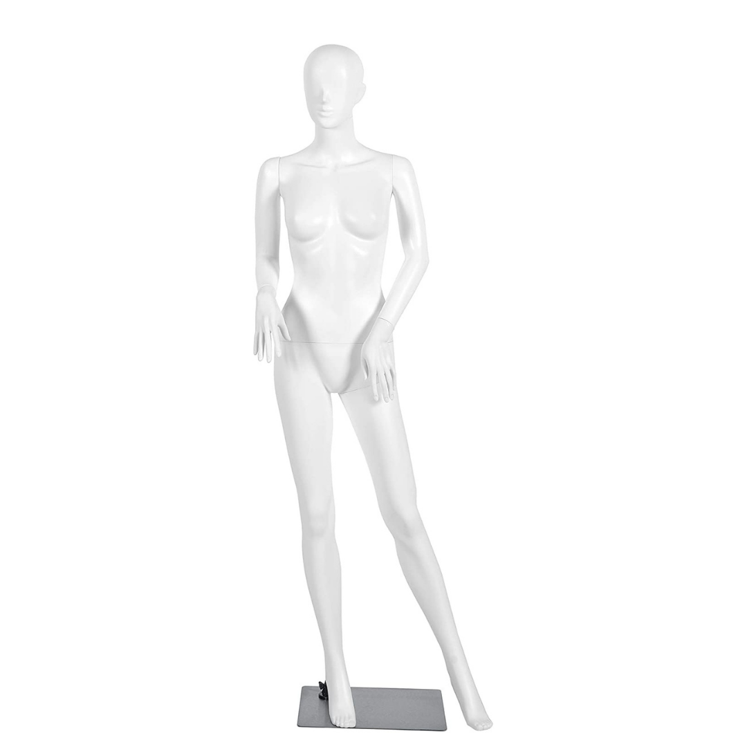 Female Mannequin Dress Form Display Manikin Torso 5.8 FT, White