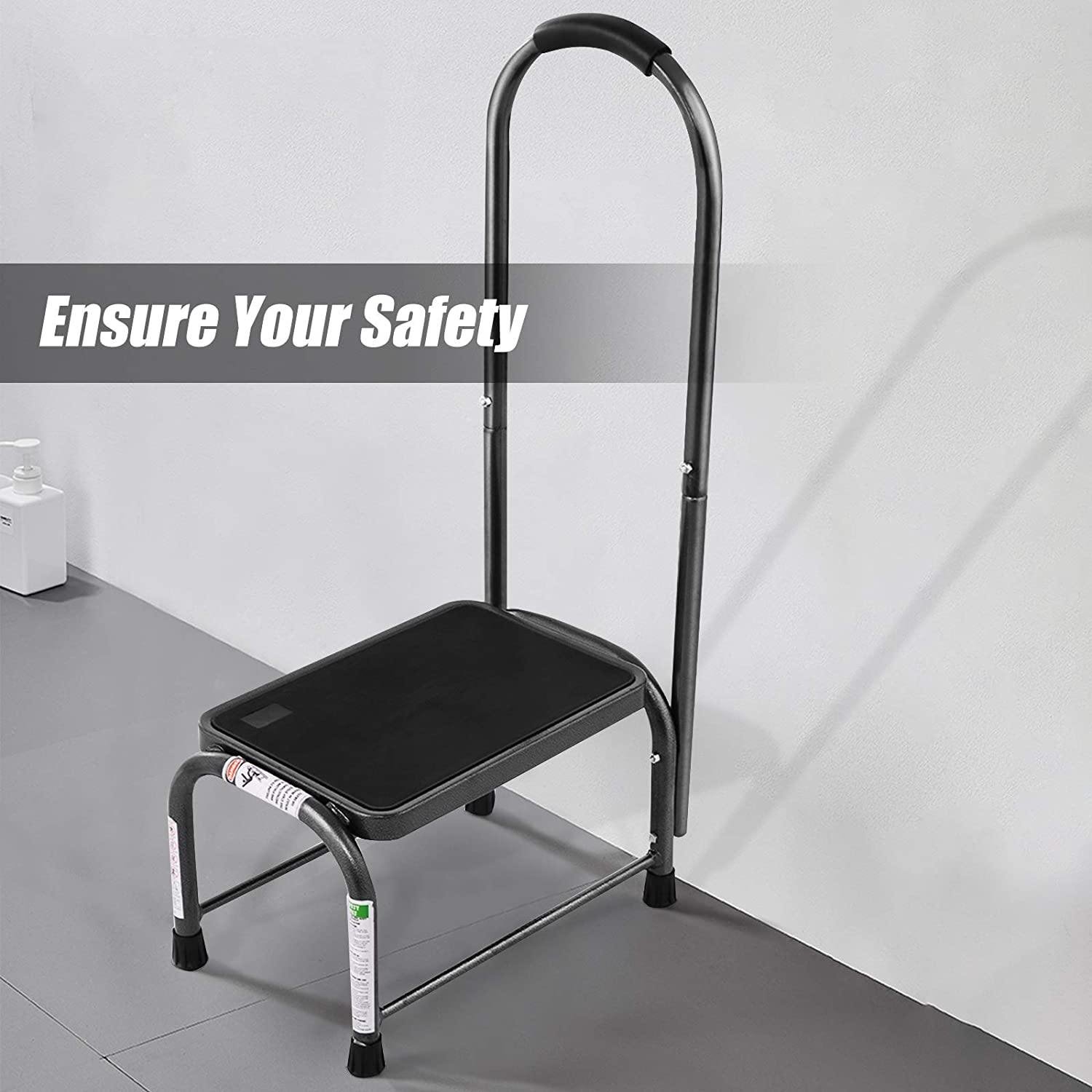 Step Stool with Handle, Medical Step Stool w/ Handle and Non Skid Rubber Platform - Image 5