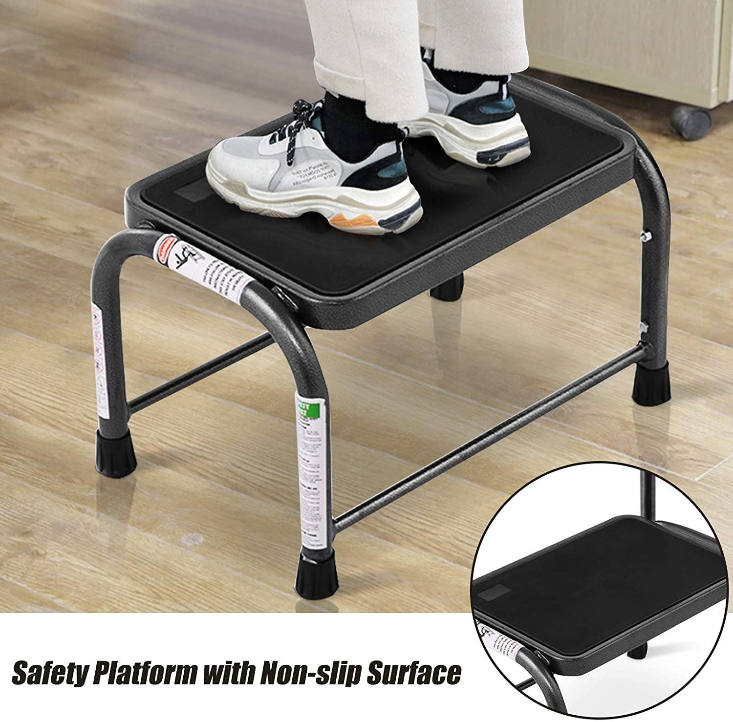 Step Stool with Handle, Medical Step Stool w/ Handle and Non Skid Rubber Platform - Image 4