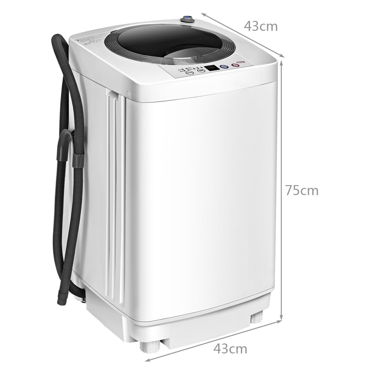 Portable 8 lbs Load Capacity Compact Full-Automatic Laundry - Image 3