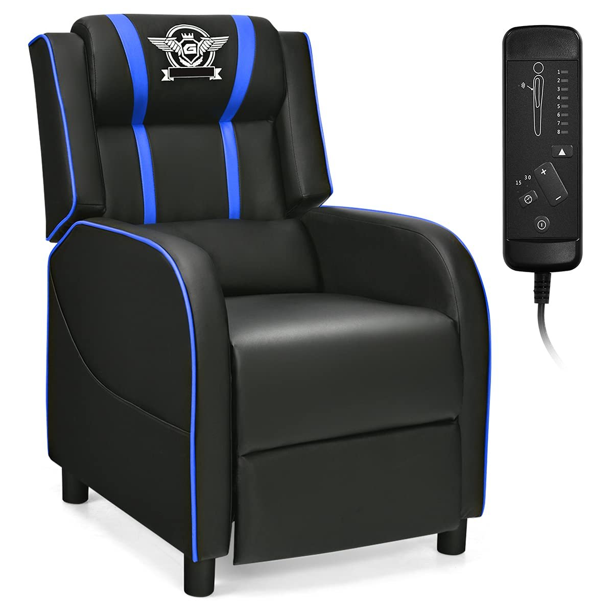 Gaming Recliner Chair, Racing Style Single Recliner Sofa w/ Cushion - Image 13