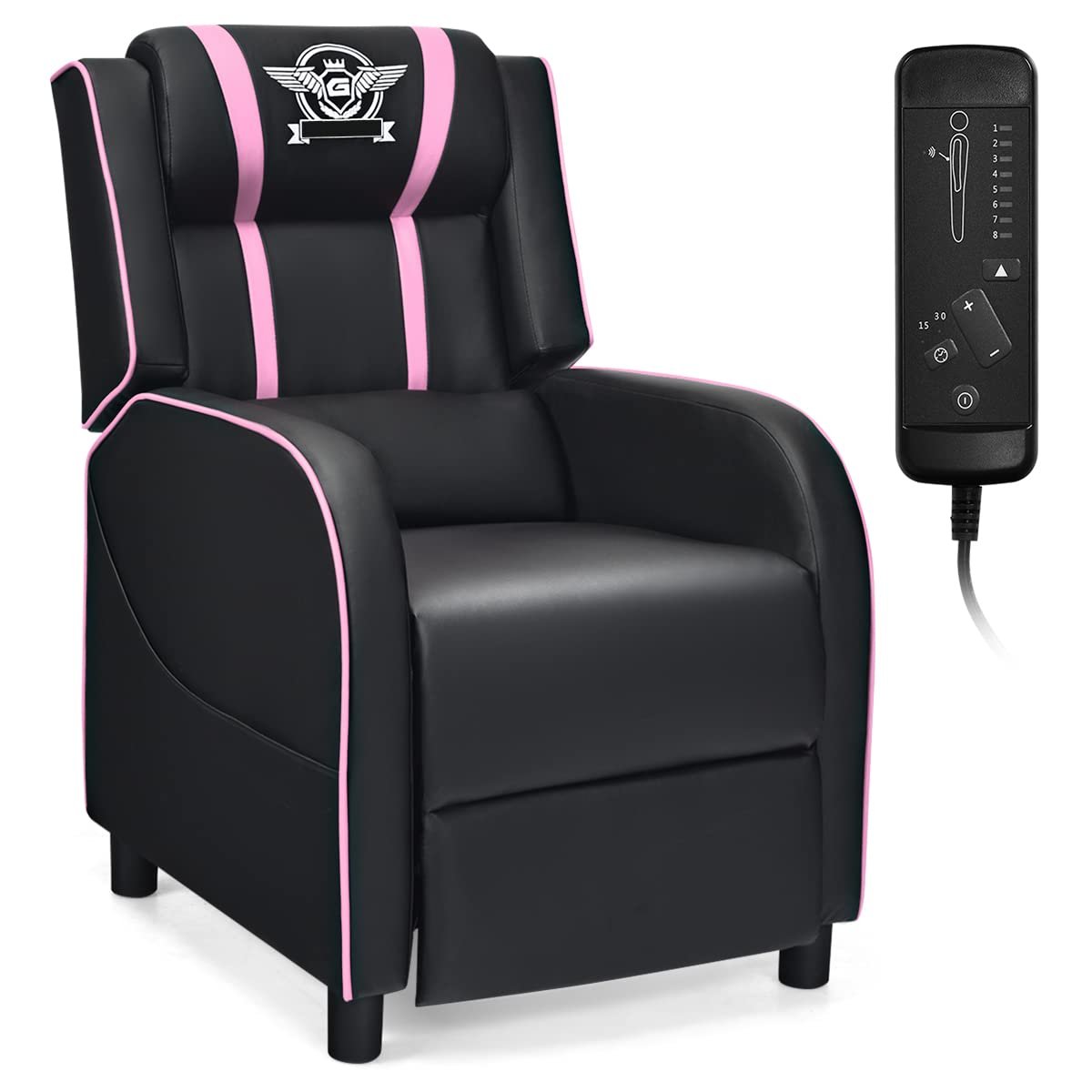 Gaming Recliner Chair, Racing Style Single Recliner Sofa w/ Cushion - Image 11