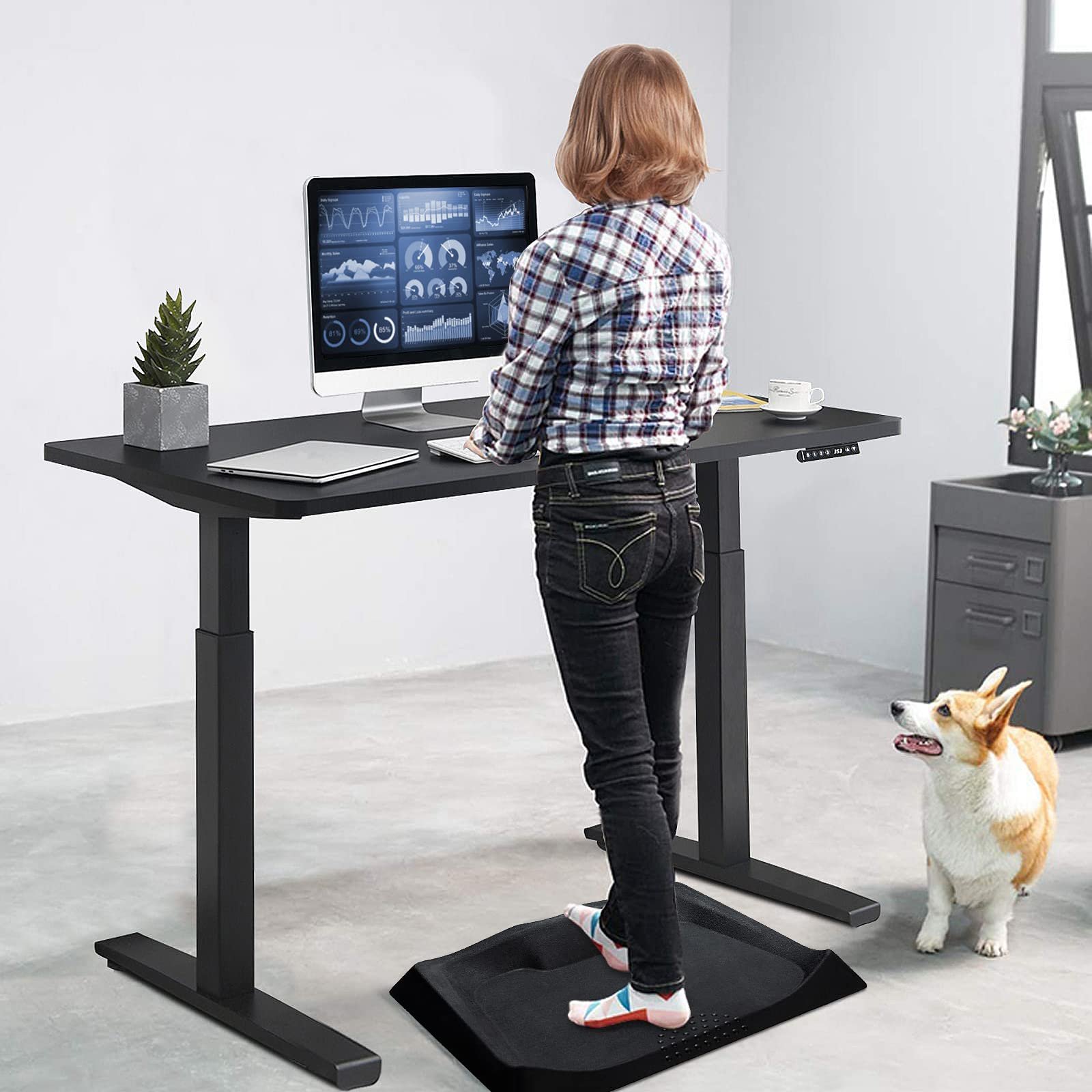 Anti Fatigue Mat, Standing Mat for Stand up Desk w/ Foot Massage Points Diverse Terrain & Beveled Edges - Image 3
