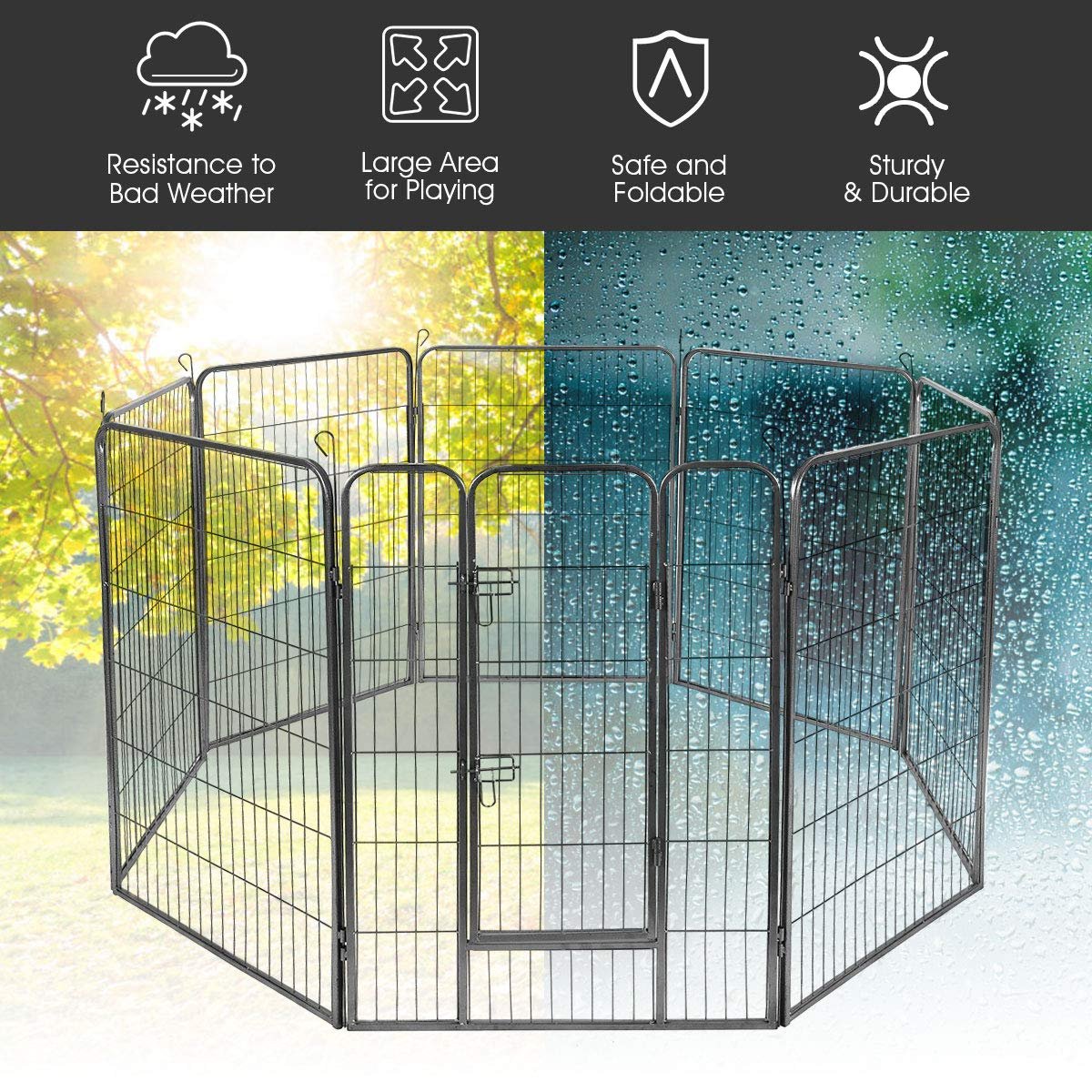 48 inch Dog Playpen with Door (8 or 16 pannels) - Image 3