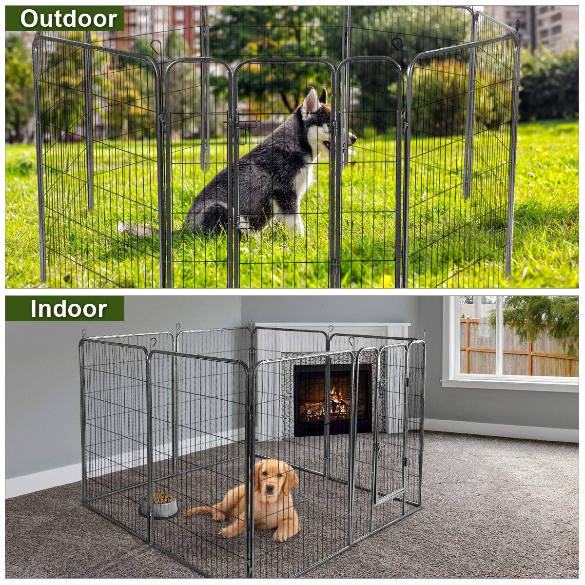 48 inch Dog Playpen with Door (8 or 16 pannels) - Image 6