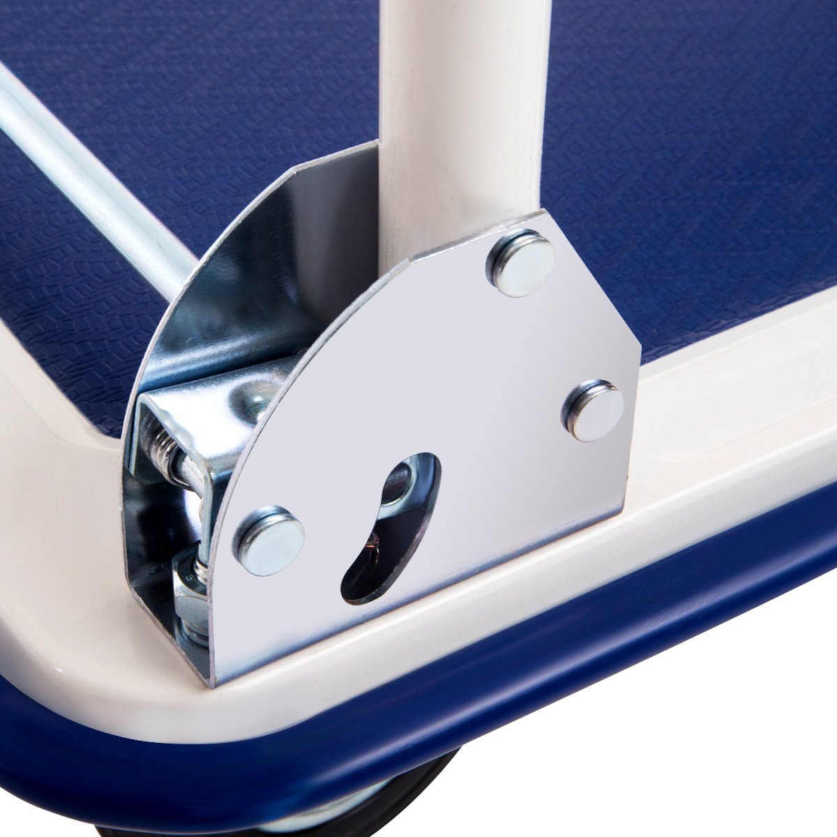 5 660lbs Platform Cart Dolly Folding Foldable Moving Warehouse Push Hand Truck, Blue, 35.5inch x 24inch (Baseboard) - Image 7