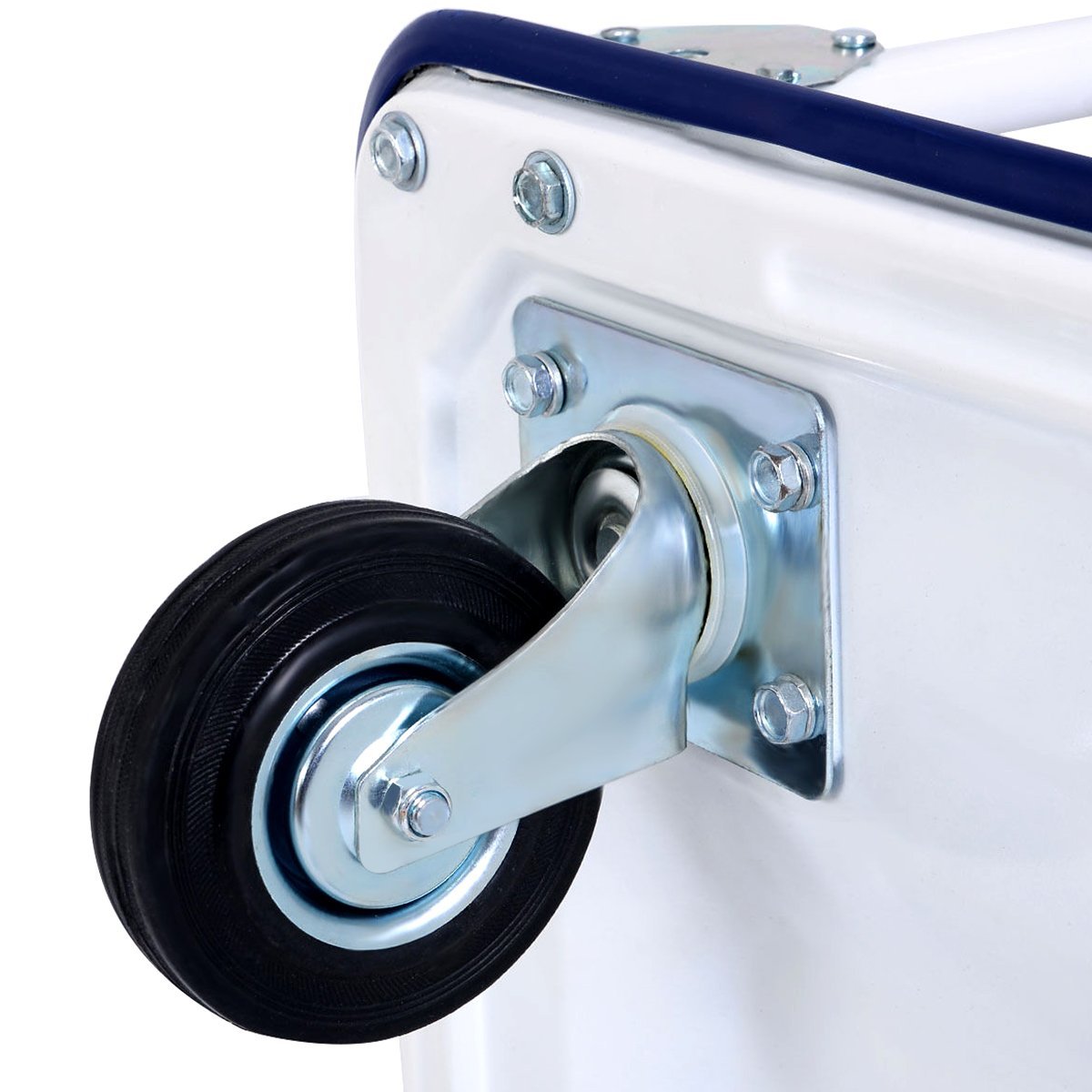 5 660lbs Platform Cart Dolly Folding Foldable Moving Warehouse Push Hand Truck, Blue, 35.5inch x 24inch (Baseboard) - Image 8