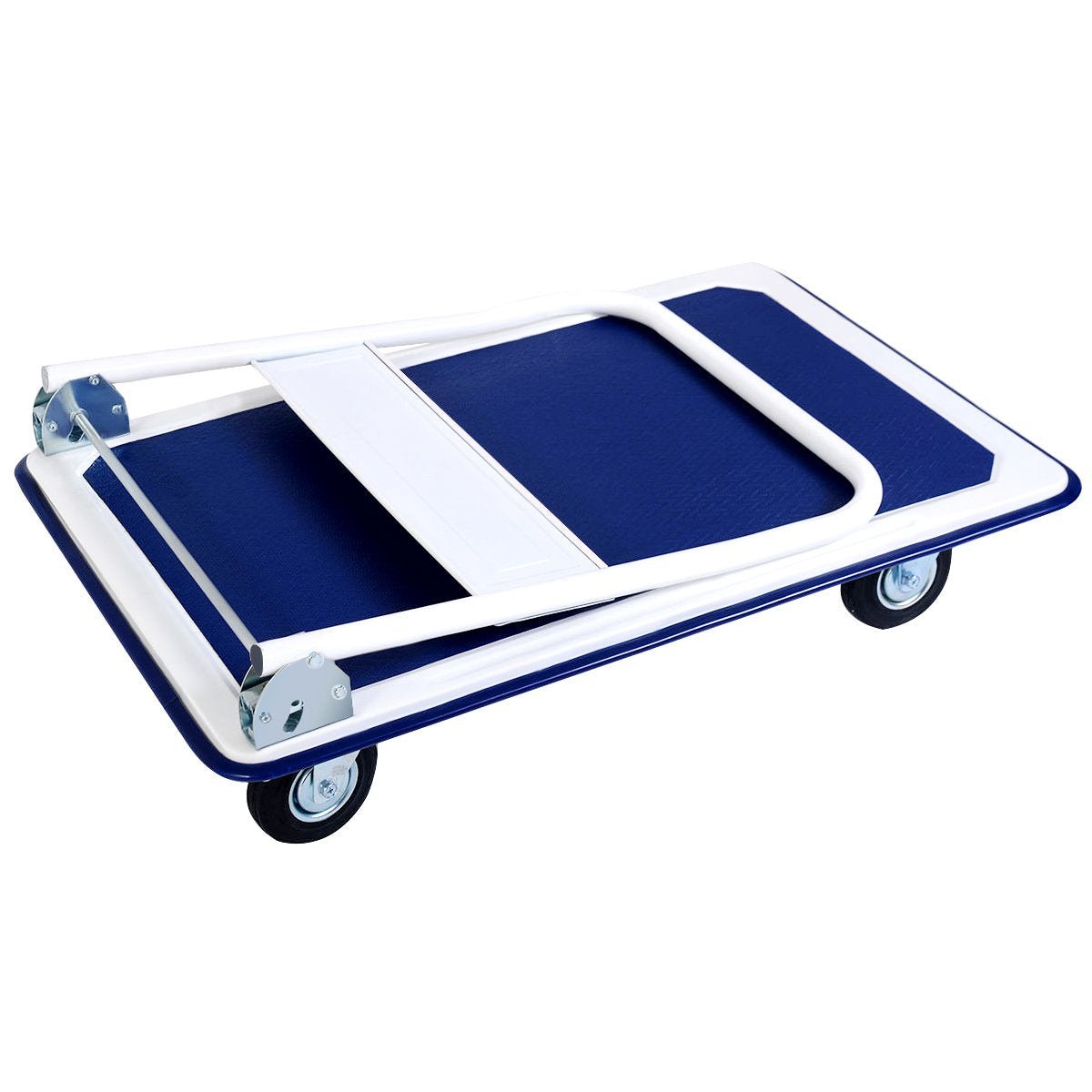5 660lbs Platform Cart Dolly Folding Foldable Moving Warehouse Push Hand Truck, Blue, 35.5inch x 24inch (Baseboard) - Image 9